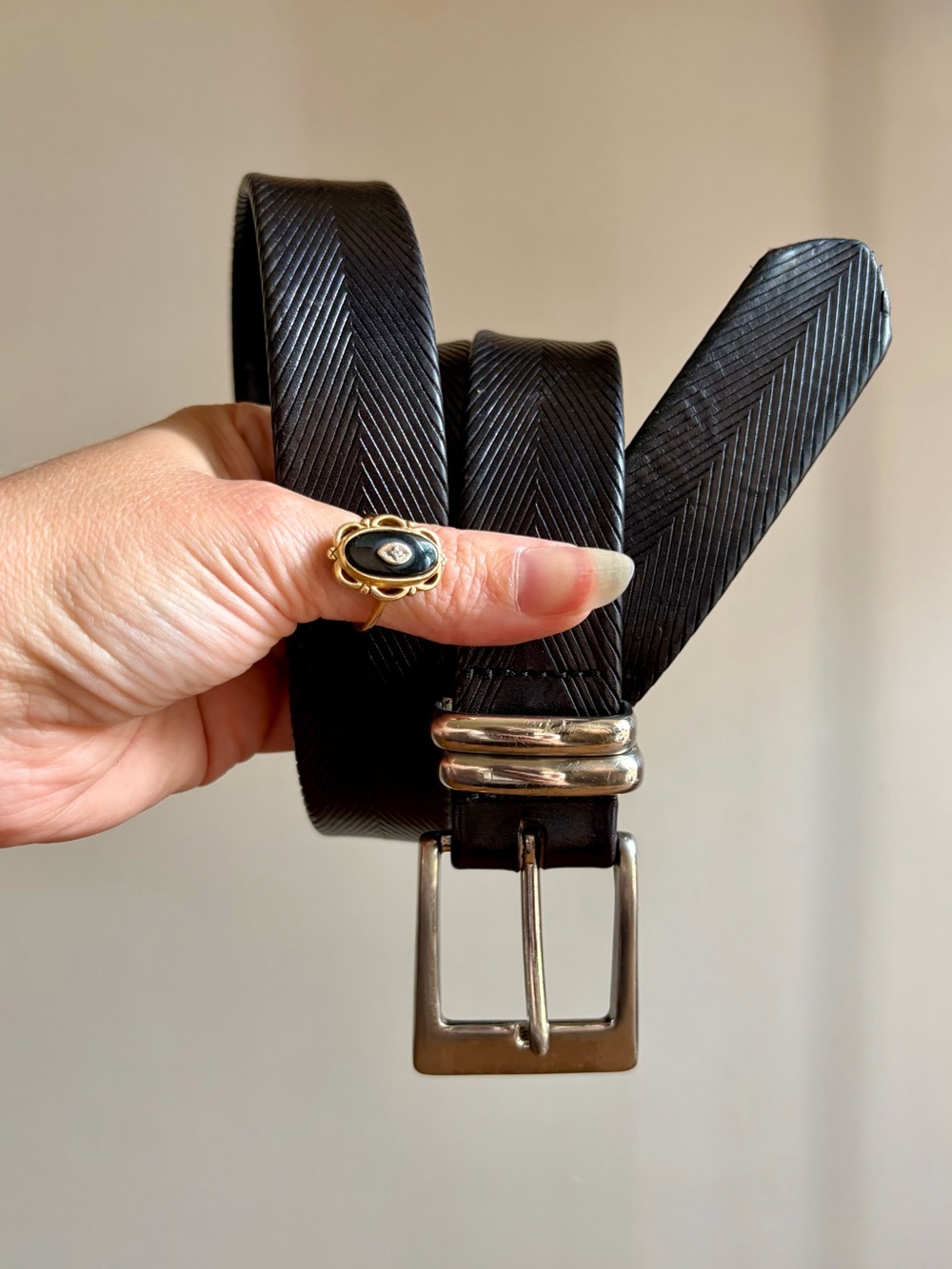 VTG Cole Haan Black Leather Belt
